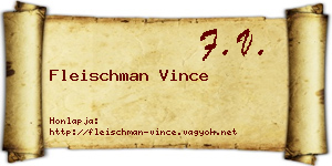 Fleischman Vince névjegykártya